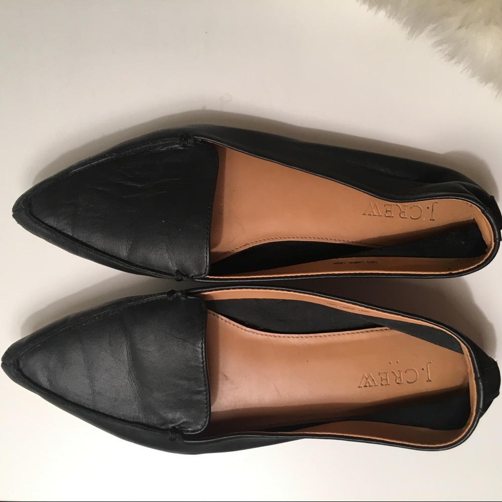 J Crew Leather Pointed Toe Flats